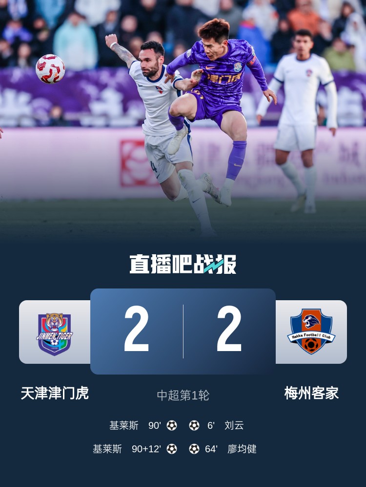 足球报:津门虎30次射门换来2进球 联赛首战不胜记录扩大到第13年